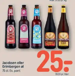 REMA 1000 Jacobsen eller Grimbergen øl tilbud