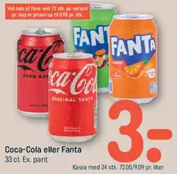 REMA 1000 Coca-Cola eller Fanta (dåse) tilbud