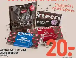 REMA 1000 Carletti overtræk eller chokoladeplade tilbud