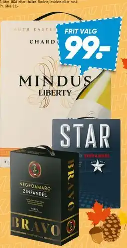 Bilka Mindus, Star eller Bravo Bag-in-Box tilbud