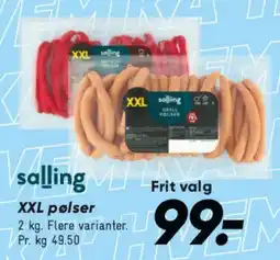 Bilka salling XXL pølser tilbud