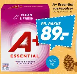 Bilka A+ Essential vaskepulver tilbud
