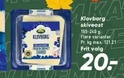 Bilka Klovborg skiveost (pakke) tilbud