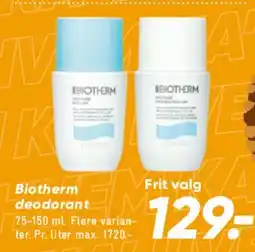 Bilka Biotherm deodorant tilbud