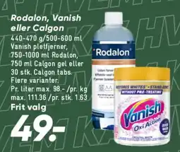 Bilka Rodalon / Vanish / Calgon tilbud
