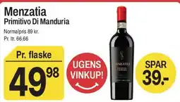 ABC Lavpris Menzatia Primitivo di Manduria tilbud