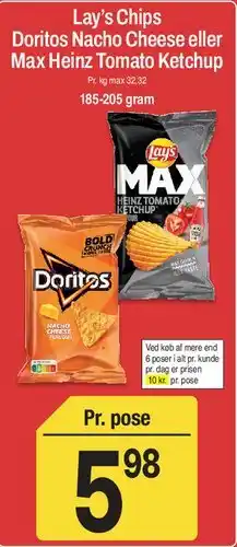 ABC Lavpris Lay's Chips / Doritos / Max Heinz Tomato Ketchup tilbud