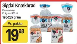 ABC Lavpris Sigdal Knækbrød tilbud