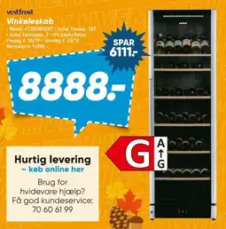 Bilka Vestfrost Vinkøleskab tilbud