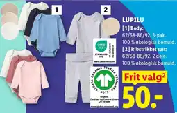 Lidl Lupilu Body og Ribstrikket sæt tilbud