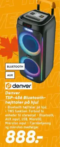 Bilka Denver TSP-456 Bluetooth-højttaler på hjul tilbud