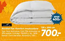 Bilka Nordisk Fjer Komfort moskusdyne tilbud
