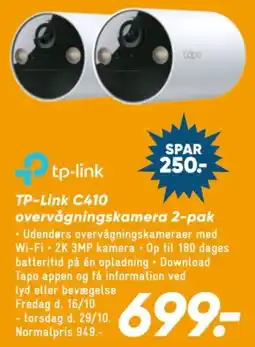 Bilka tp-link TP-Link C410 overvågningskamera 2-pak tilbud