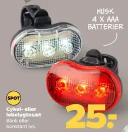 Netto Spot cykel- eller løbelygtesæt tilbud