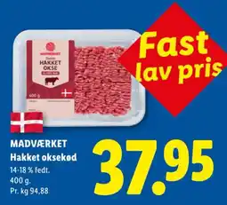 Lidl Madværket Hakket oksekød tilbud