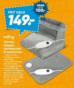 Bilka Salling varme-tæppe, varmepude & fodvarmer tilbud
