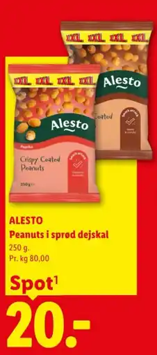 Lidl Alesto Peanuts i sprød dejskal tilbud