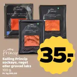 Netto Salling Princip sockeye, røget eller gravad laks tilbud