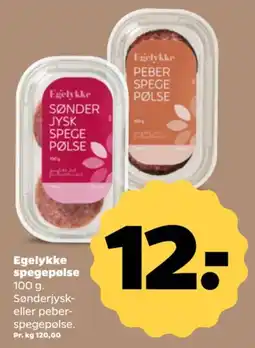 Netto Egelykke spegepølse tilbud