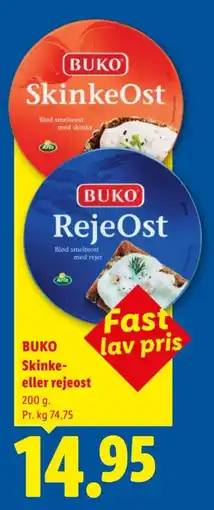 Lidl Buko skinke- eller rejeost tilbud