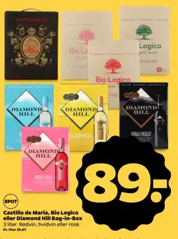 Netto Castillo de Maria, Bio Logico eller Diamond Hill Bag-in-Box tilbud