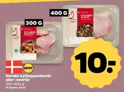 Netto Danpo kyllingeunderlår eller -overlår tilbud