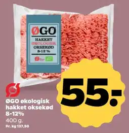 Netto ØGO økologisk hakket oksekød tilbud