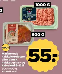 Netto Velsmag hakket grise- og kalvekød tilbud