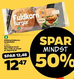 Netto Kohberg fuldkorns-burgerboller tilbud