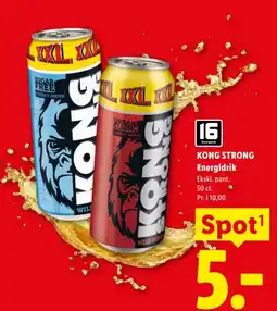Lidl Kong Strong Energidrik tilbud