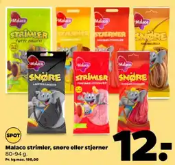Netto Malaco strimler snøre eller stjerner tilbud