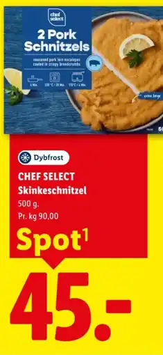 Lidl Dybfrost Chef Select Skinkeschnitzel tilbud