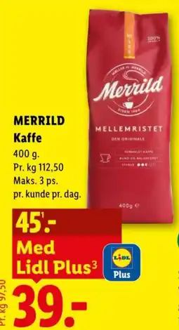 Lidl Merrild Kaffe tilbud