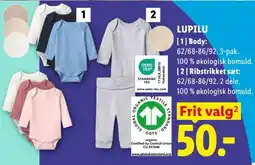 Lidl Lupilu Body og Ribstrikket sæt tilbud