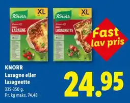 Lidl Knorr lasagne eller lasagnette tilbud