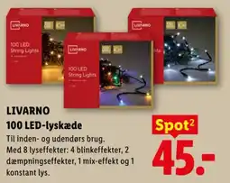 Lidl Livarno 100 led-lyskæde tilbud