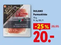 Lidl Dulano Parmaskinke tilbud