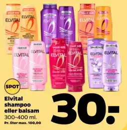 Netto Elvital shampoo eller balsam tilbud