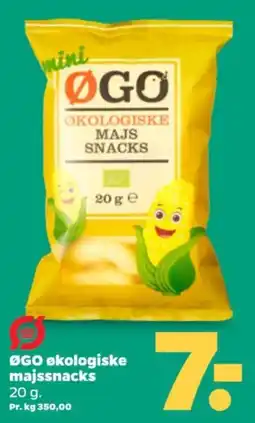 Netto ØGO økologiske majssnacks tilbud