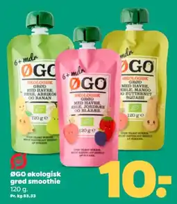 Netto ØGO økologisk grød smoothie tilbud