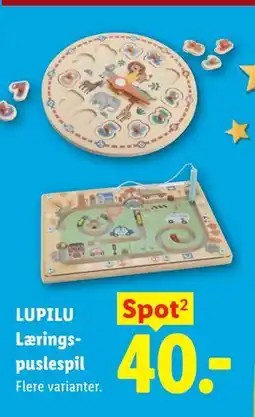 Lidl LUPILU Lærings-puslespil tilbud
