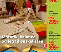 Lidl LUPILU [ 3 ] Klatretrekant med 2i1 klatrestige og rutsjebane tilbud