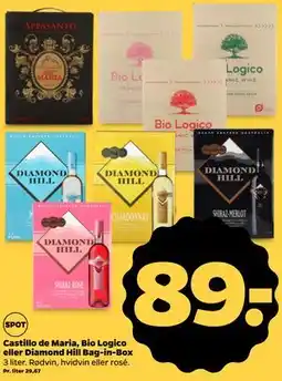 Netto Castillo de Maria, Bio Logico eller Diamond Hill Bag-in-Box tilbud