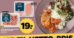 Netto Velsmag hakket dansk grisekød 8-12% eller koteletter tilbud