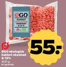 Netto ØGO økologisk hakket oksekød 8-12% tilbud