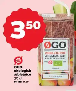 Netto ØGO økologisk æblejuice tilbud