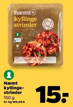 Netto Næmt kyllingestrimler tilbud