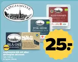 Netto Løgismose blå ost eller økologisk skiveost tilbud