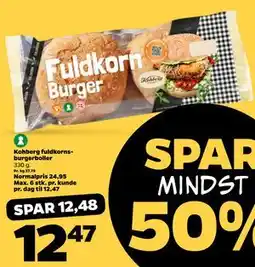 Netto Kohberg fuldkornsburgerboller tilbud