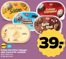 Netto Frisko Favoritter isbæger eller Carte d'Or vaniljeis tilbud